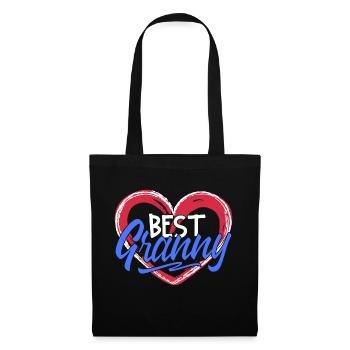 Meilleure grand-mère Grand-mère Déclaration de félicitations de grand-mère - Sac en tissu - noir - Devant