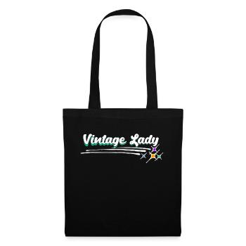 Old Woman Grandmother Grandma Vintage Statement - Tote Bag - black - Front