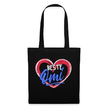 Grand-mère Glückwunsc Déclaration Meilleure grand-mère grand-mère - Sac en tissu - noir - Devant