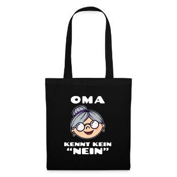 Seniorin Brille Großmutter Oma Alte Frau Statement - Stoffbeutel - Schwarz - Vorne