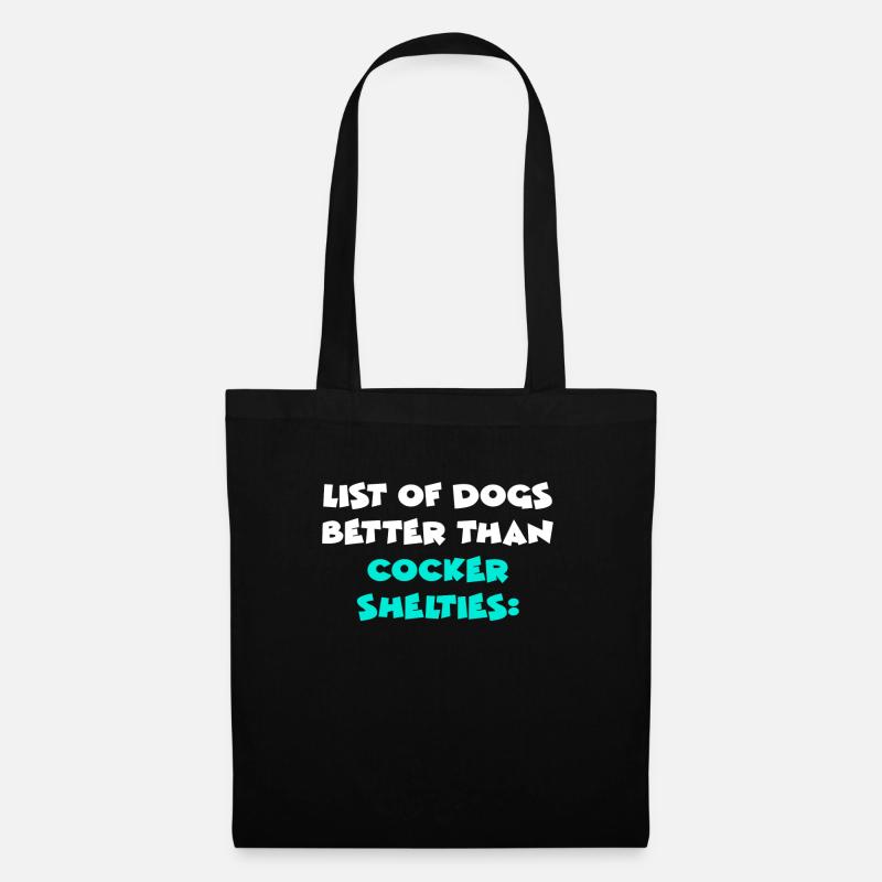 Cocker Shelties - Stoffbeutel - Schwarz