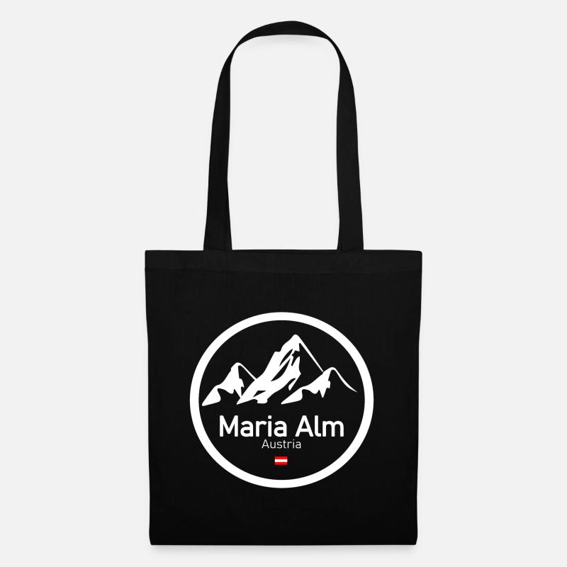 Maria Alm Bergpanorama Logo - Stoffbeutel - Schwarz