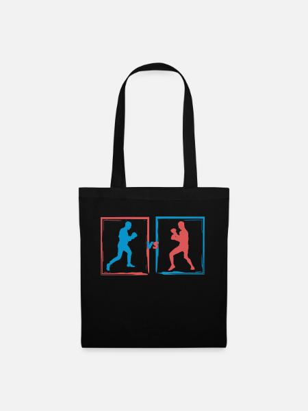 Boxkampf - Boxer Geschenkidee - Stoffbeutel - Schwarz