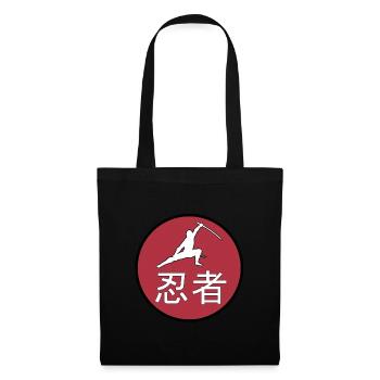 Ninja Japan Kanji Font Flag Sun Gift - Tote Bag - black - Front