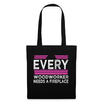 cadeau d’anniversaire blague forestier forestier - Sac en tissu - noir - Devant