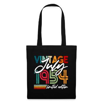 Millésime né juillet 1954 Anniversaire juillet 1954 - Sac en tissu - noir - Devant