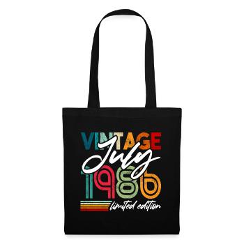 Vintage born July 1986 Birthday July 1986 - Tote Bag - black - Front