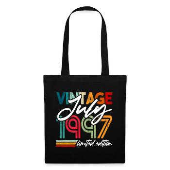 Millésime né juillet 1997 Anniversaire juillet 1997 - Sac en tissu - noir - Devant