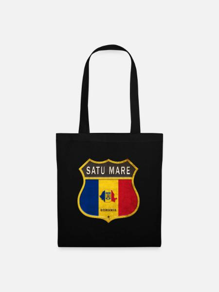 Satu Mare Rumänien Wappen Design - Stoffbeutel - Schwarz