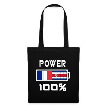 Costa Rica and France 100% power - Tote Bag - black - Front