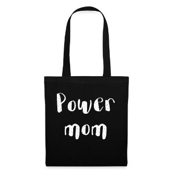power maman maman maman maman enfants parents police - Sac en tissu - noir - Devant