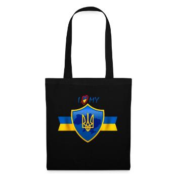 I lovemy country, Ukraine, t-shirt - Tote Bag - black - Front