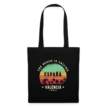 Valencia Spain beach design - Tote Bag - black - Front