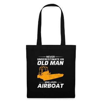 Airboat Fanboat Airboating Papa Grand-père Fête des pères - Sac en tissu - noir - Devant
