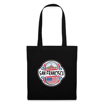 San Francisco USA United States Flag Travel Souven - Tote Bag - black - Front