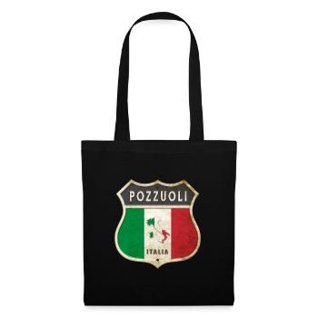 Pozzuoli Italien Wappen Flaggen Design - Stoffbeutel - Schwarz - Vorne