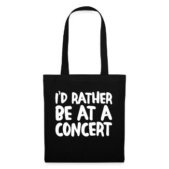 Je préférerais être à un concert 4 - Sac en tissu - noir - Devant