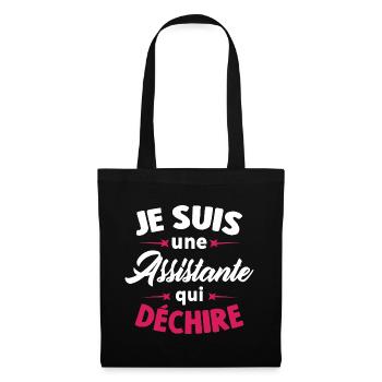 Je Suis Une Assistante Qui Déchire - Sac en tissu - noir - Devant