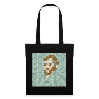 Van Gogh - Self portrait - PixelArt Self-Portrait - Tote Bag - black - Front