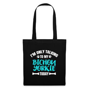 Bichon Yorkie - Tote Bag - black - Front