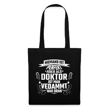 Doktor - Stoffbeutel - Schwarz - Vorne