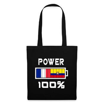 L'Équateur et la France alimentent 100% - Sac en tissu - noir - Devant