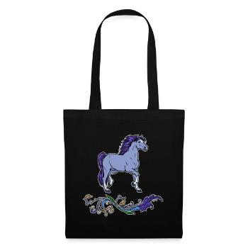 Cool Chevaux Islandais Chevaux Cheval Amour Haflinger - Sac en tissu - noir - Devant