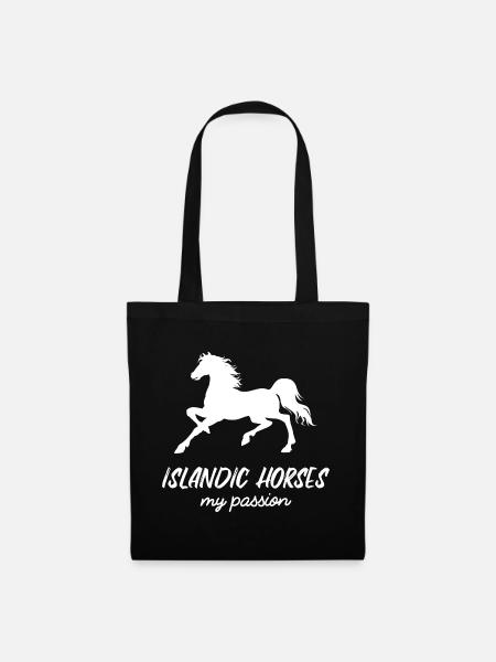 Haflinger Horses Gallop Icelandic Horses Déclaration - Sac en tissu - noir