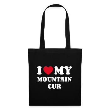 I Love My Mountain Cur - Stoffbeutel - Schwarz - Vorne