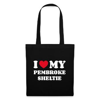 I Love My Pembroke Sheltie - Tote Bag - black - Front