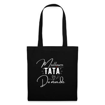 Meilleure tata du monde - Sac en tissu - noir - Devant