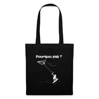 Pourquoi pas ? Origami wakeboard - Sac en tissu - noir - Devant