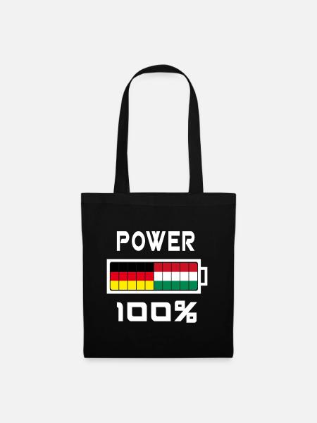 Deutschland und Ungarn Power 100% - Stoffbeutel - Schwarz