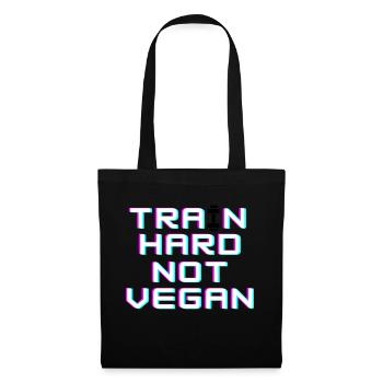 Train hard not vegan - Stoffbeutel - Schwarz - Vorne