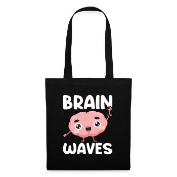 Ondes cérébrales - Sac en tissu - noir - Devant