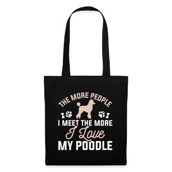 J’aime mon caniche - Sac en tissu - noir - Devant