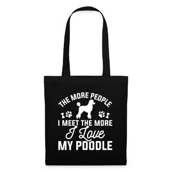 J’aime mon caniche - Sac en tissu - noir - Devant
