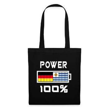 Deutschland und Uruguay Power 100% - Stoffbeutel - Schwarz - Vorne