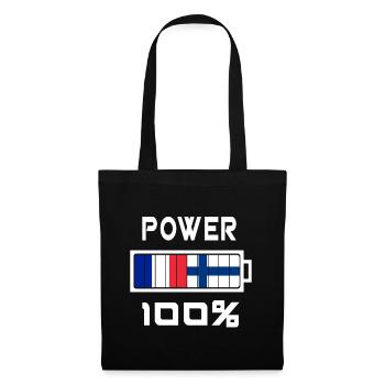 Finland and France power 100% - Tote Bag - black - Front