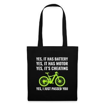 E-Bike Electric Bicycle Bike Cycling Biker Mtb - Tote Bag - black - Front