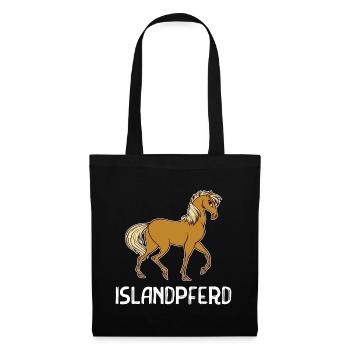 Islandpferde Spruch Pferde Haflinger Pferdefan - Stoffbeutel - Schwarz - Vorne