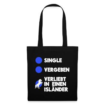 Pferde Humorvoll Statement Islandpferde Pferdefan - Stoffbeutel - Schwarz - Vorne