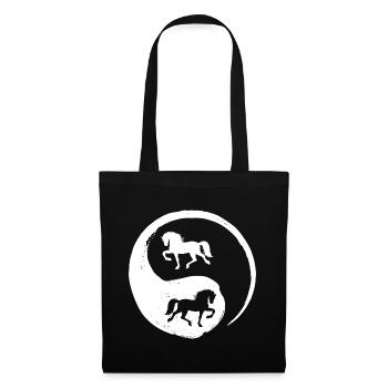 Chevaux islandais Vintage Chevaux Fan De chevaux Galop - Sac en tissu - noir - Devant