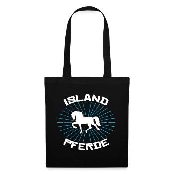 Chevaux Déclaration islandaise Chevaux islandais Cheval Amour - Sac en tissu - noir - Devant
