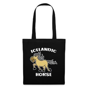 Islandpferde Islandponys Pferdeliebe Statement - Stoffbeutel - Schwarz - Vorne