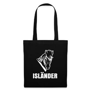 Isländer Pferde Islandpferde Spruch Pferdenarr - Stoffbeutel - Schwarz - Vorne