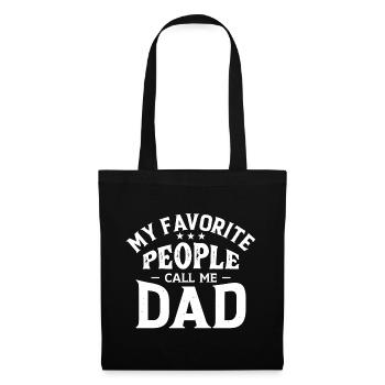 Mes personnes préférées m'appellent papa - Sac en tissu - noir - Devant