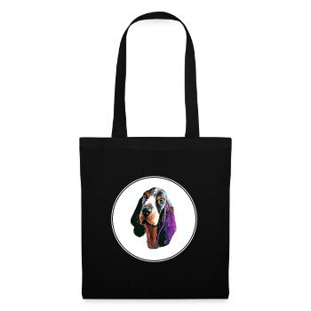 Basset Bleu De Gascogne Dog Watercolor Illustratio - Tote Bag - black - Front