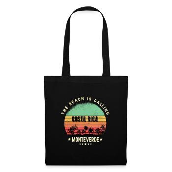 Monteverde Costa Rica palm tree design - Tote Bag - black - Front