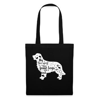 Golden Retriever Therapeut Hat Vier Beine Witzige - Stoffbeutel - Schwarz - Vorne